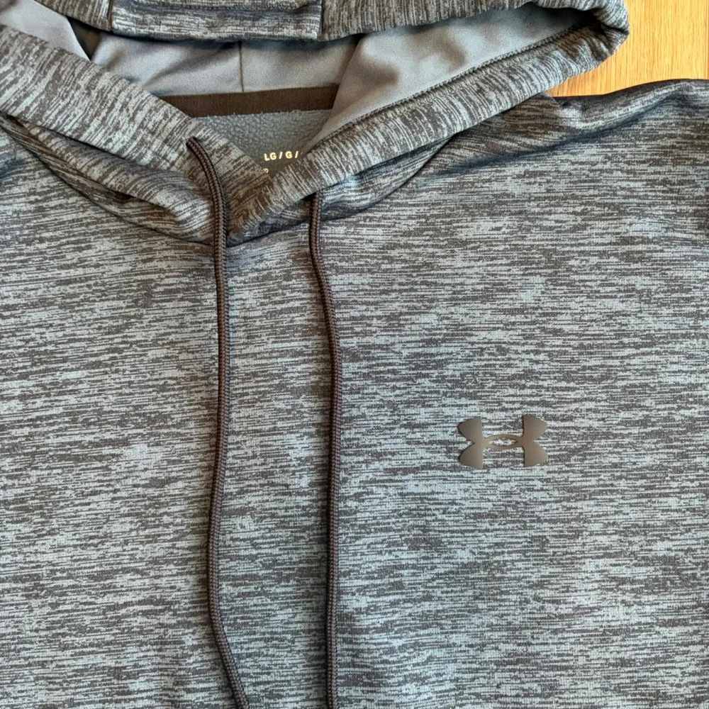 Under Armour Mens Armour Fleece Hoodie Blue Space Dye Pullover Large 1320743